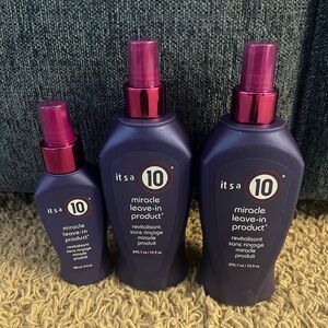 3 It’s A Ten Leave In Conditioner Travel Size And 2 Full Size Bottles